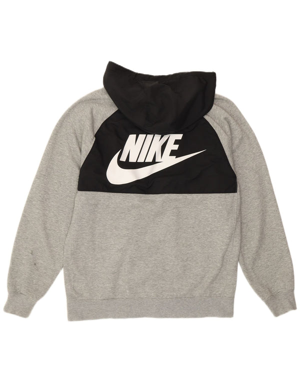 Nike Herre grafisk hættetrøje med lynlås mellemgrå Colourblock Bomuld