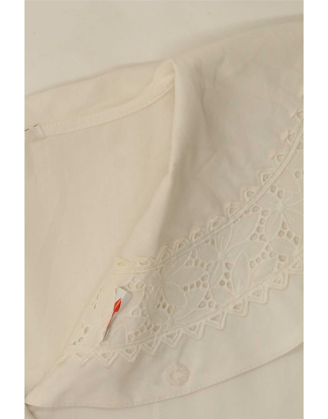 Vintage dameskjorte bluse EU 36 Small White Floral Polyester