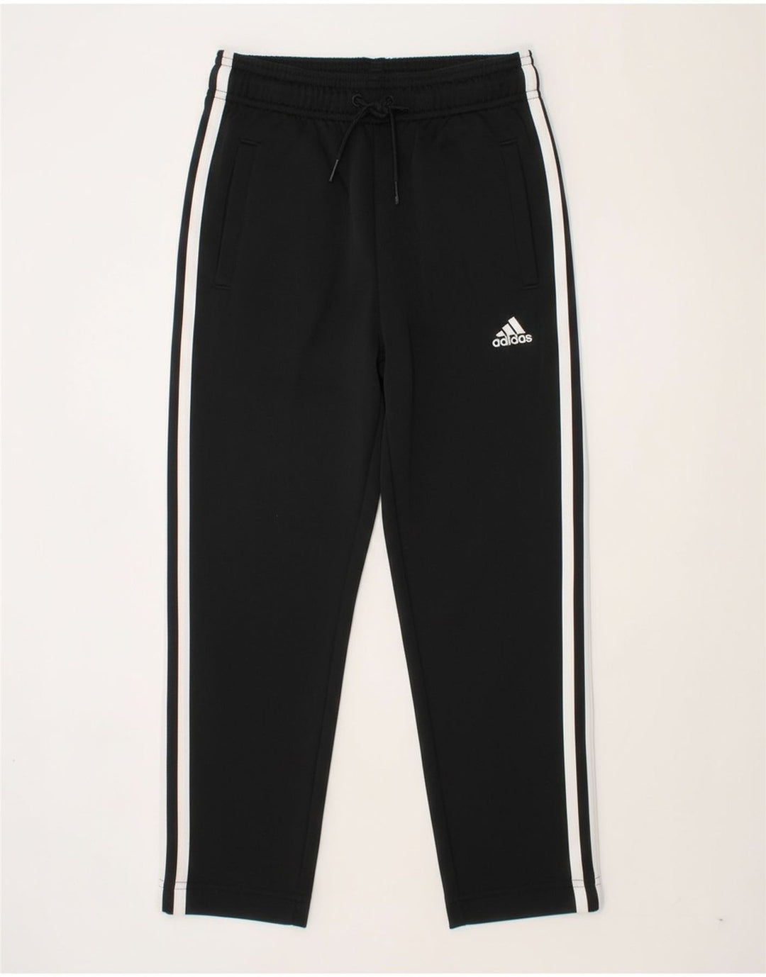 ADIDAS Girls Tracksuit Trousers 7-8 Years  Black Polyester