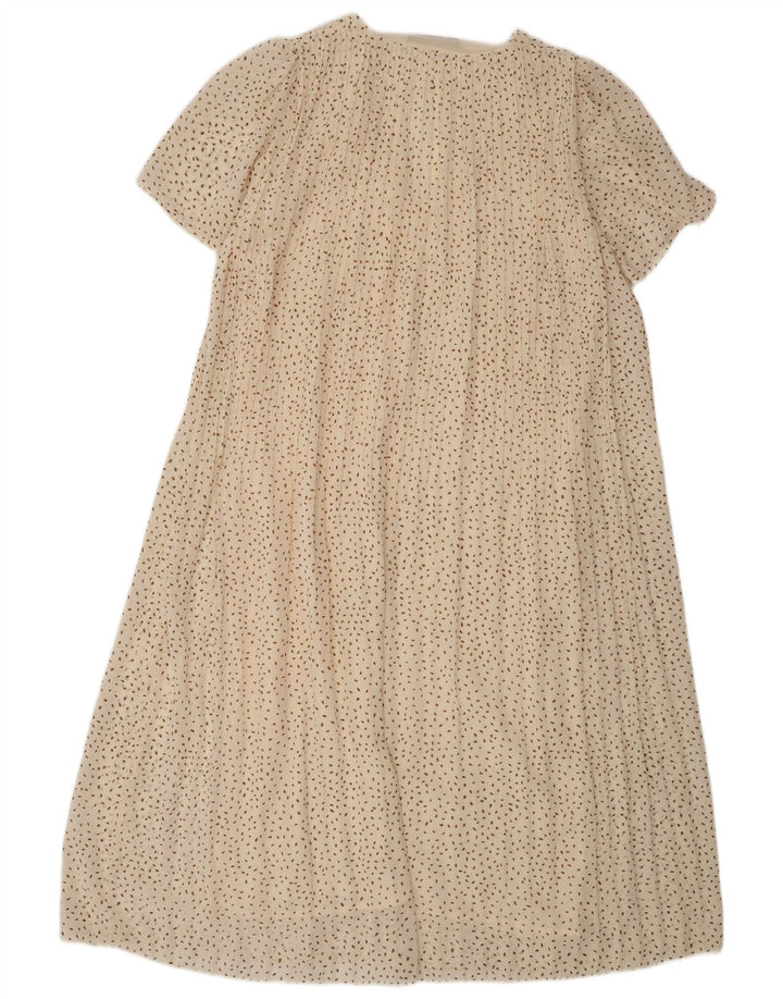Zara Dame Maxikjole UK 14 Medium Beige Plettet
