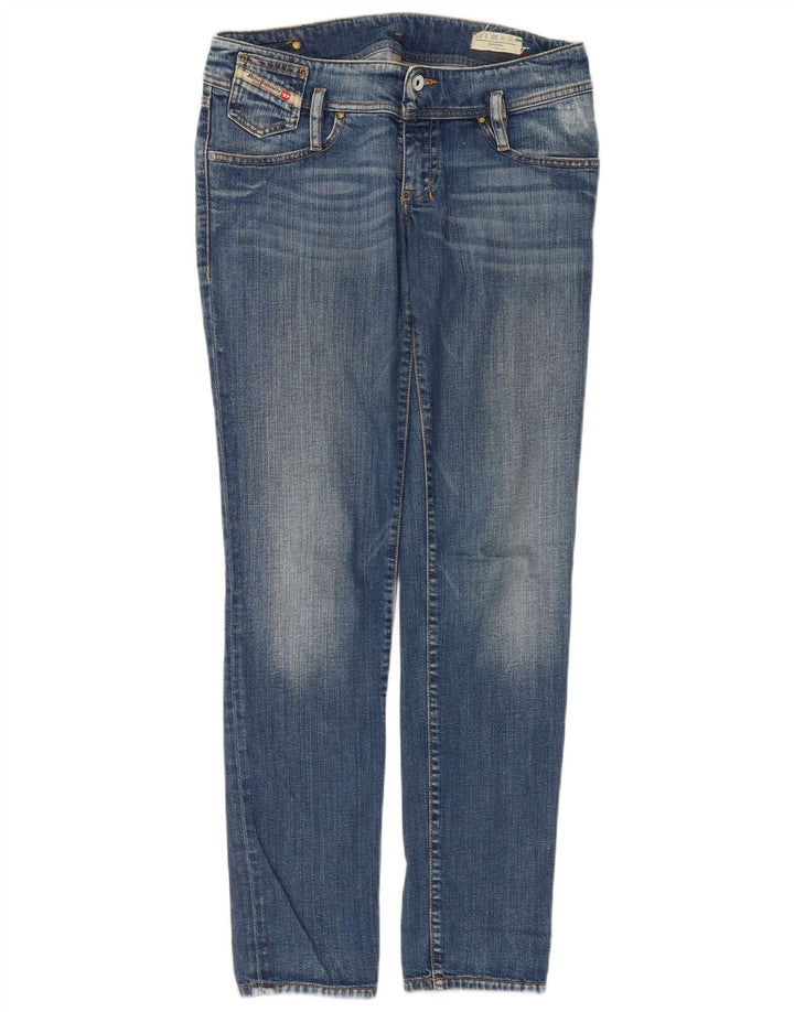 Diesel Dame Matic Slim Jeans W30 L32 Blå Bomuld