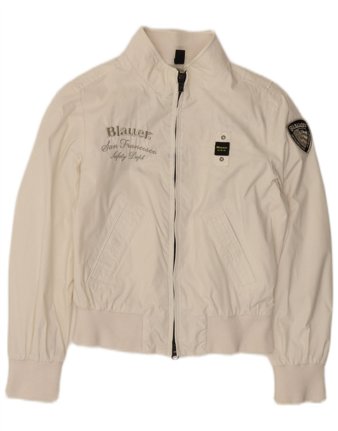 Blauer Girls Graphic Bomber Jacket 9-10 År Hvid Klassisk