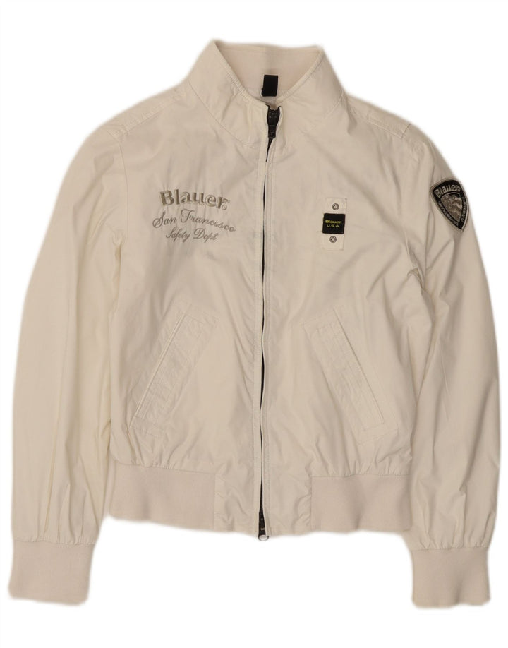 Blauer Girls Graphic Bomber Jacket 9-10 År Hvid Klassisk