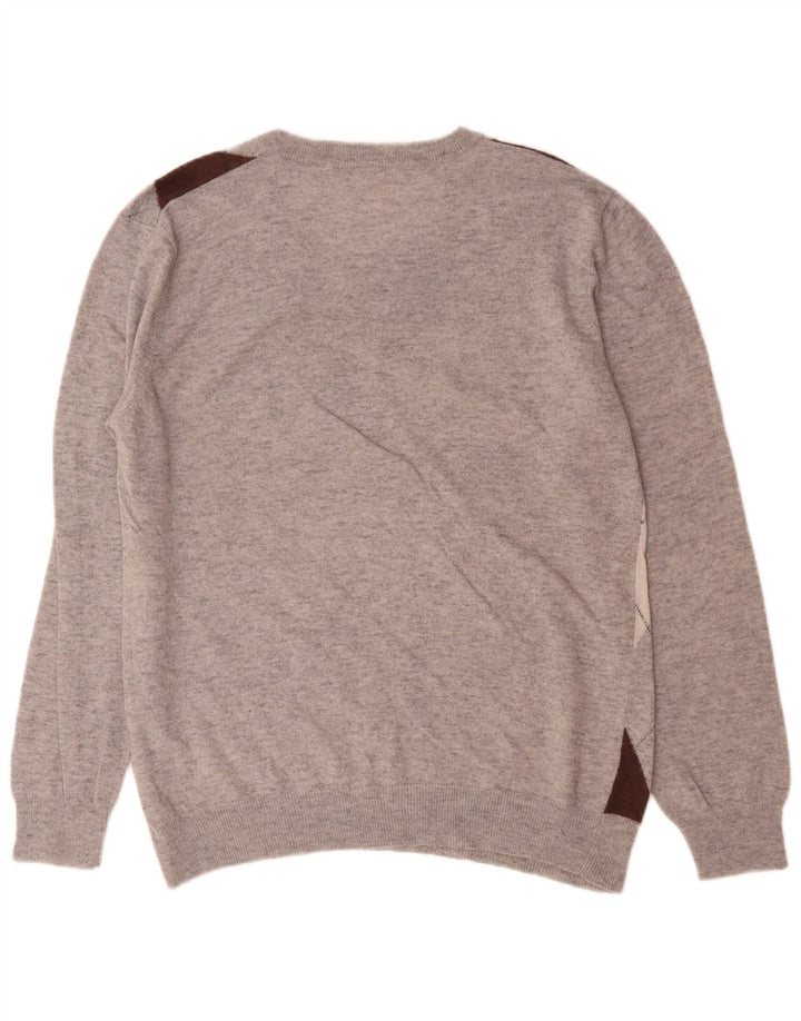 Lotto Herre V-hals sweater XL Grå Argyle/Diamond Wool