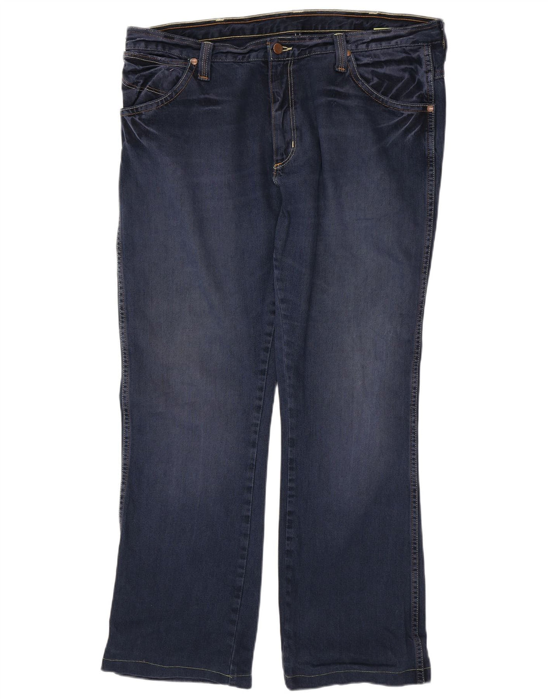 WRANGLER Herre Dayton Straight Jeans W38 L31 Blå Bomuld