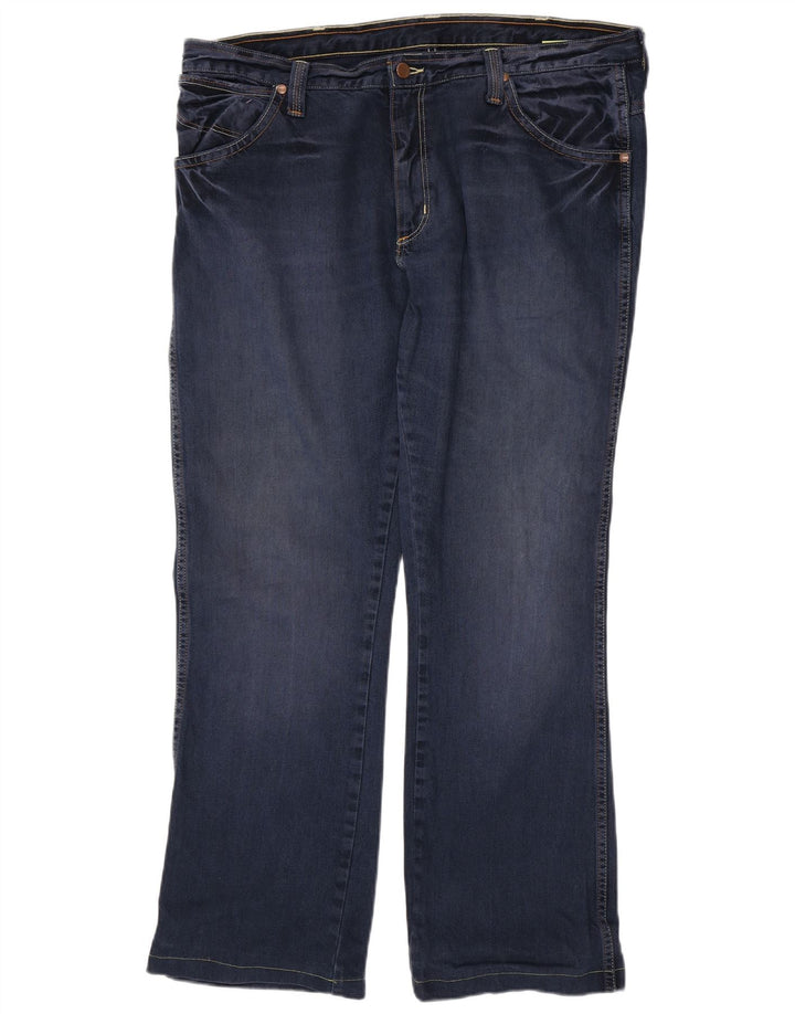 WRANGLER Herre Dayton Straight Jeans W38 L31 Blå Bomuld