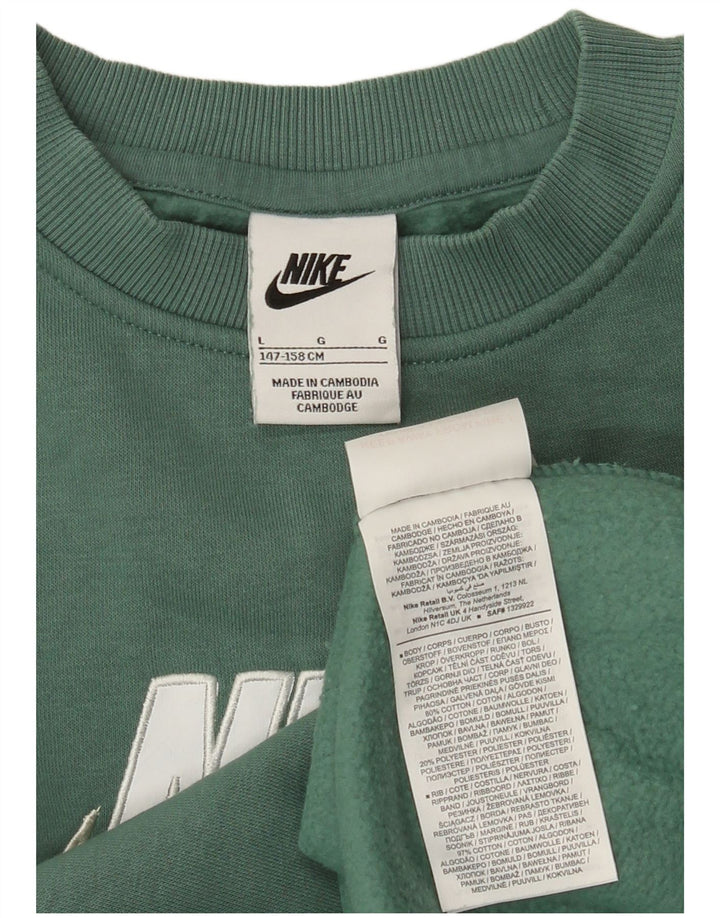 Nike Boys Graphic Sweatshirt Jumper 12-13 år Stor grøn bomuld