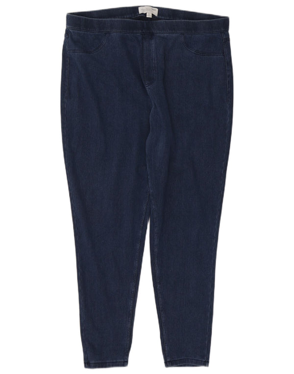 Marks & Spencer Womens Cosy Jegging Jeans UK 20 2XL W40 L28 Blue Cotton