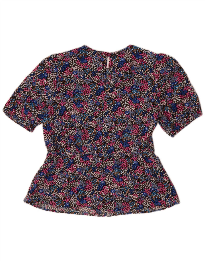 Oasis Damebluse Top UK 10 Small Multicolored Floral Viscose