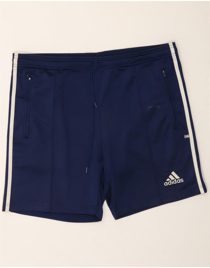 ADIDAS Mens Sport Shorts Large  Navy Blue Polyester Vintage Adidas and Second-Hand Adidas from Messina Hembry 