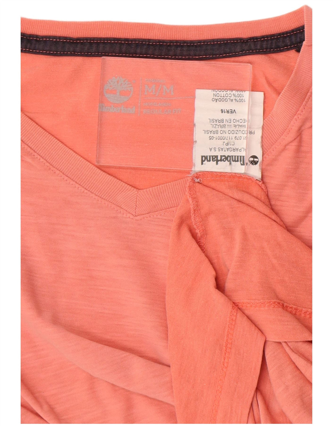 Timberland Herre Regular Fit T-shirt Top Medium Orange Bomuld
