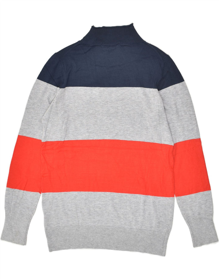 CREW CLOTHING Womens Turtle Neck Jumper Sweater UK 10 Small Grey Striped | Vintage Crew Clothing | Thrift | Second-Hand Crew Clothing | Used Clothing | Messina Hembry 