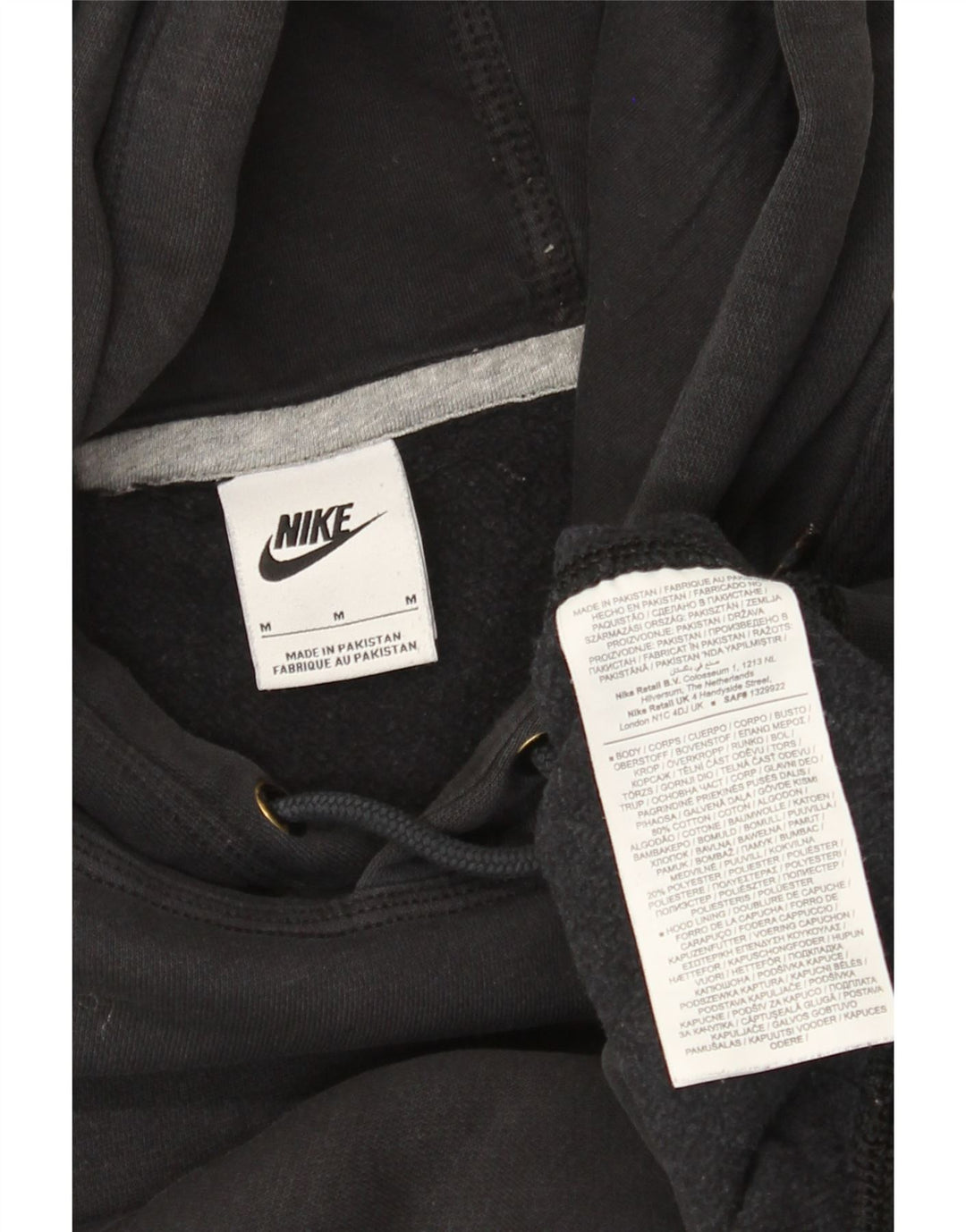 Nike Herre hættetrøje Jumper Medium Sort Bomuld