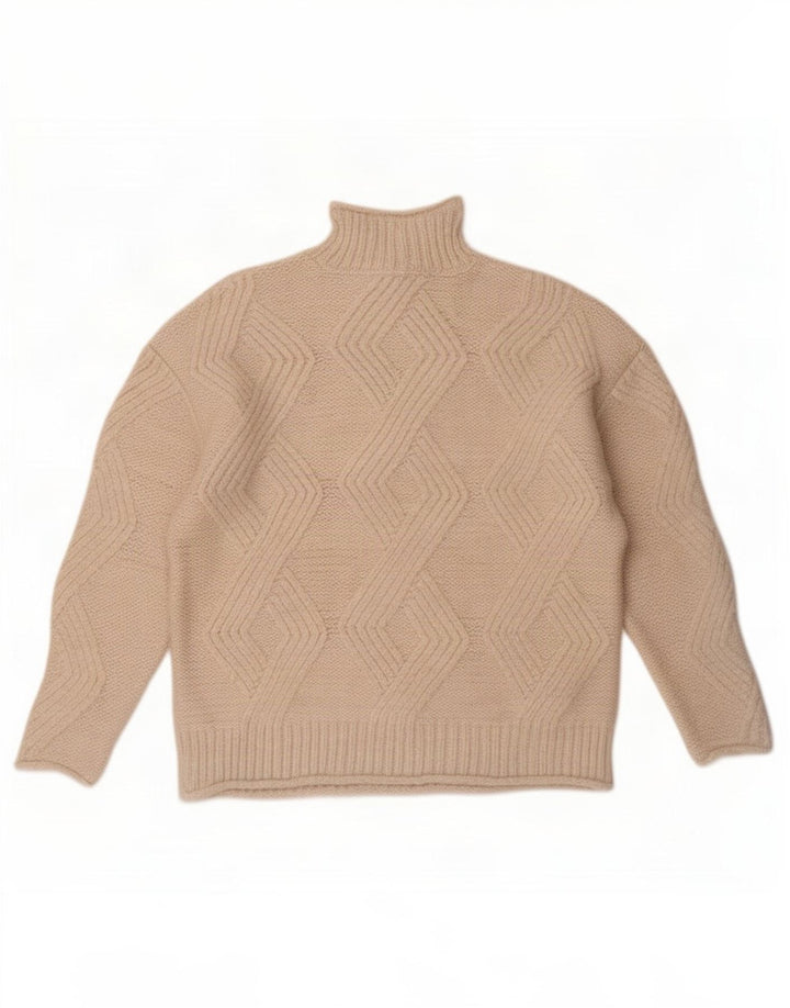 Marks & Spencer Dame Turtle Neck Sweater UK 14 Medium Off White