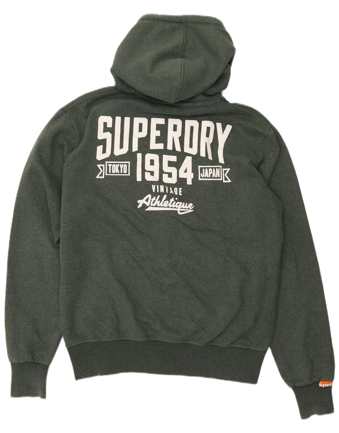 SUPERDRY Herre grafisk hættetrøje med lynlås 2XL Khaki Polyester