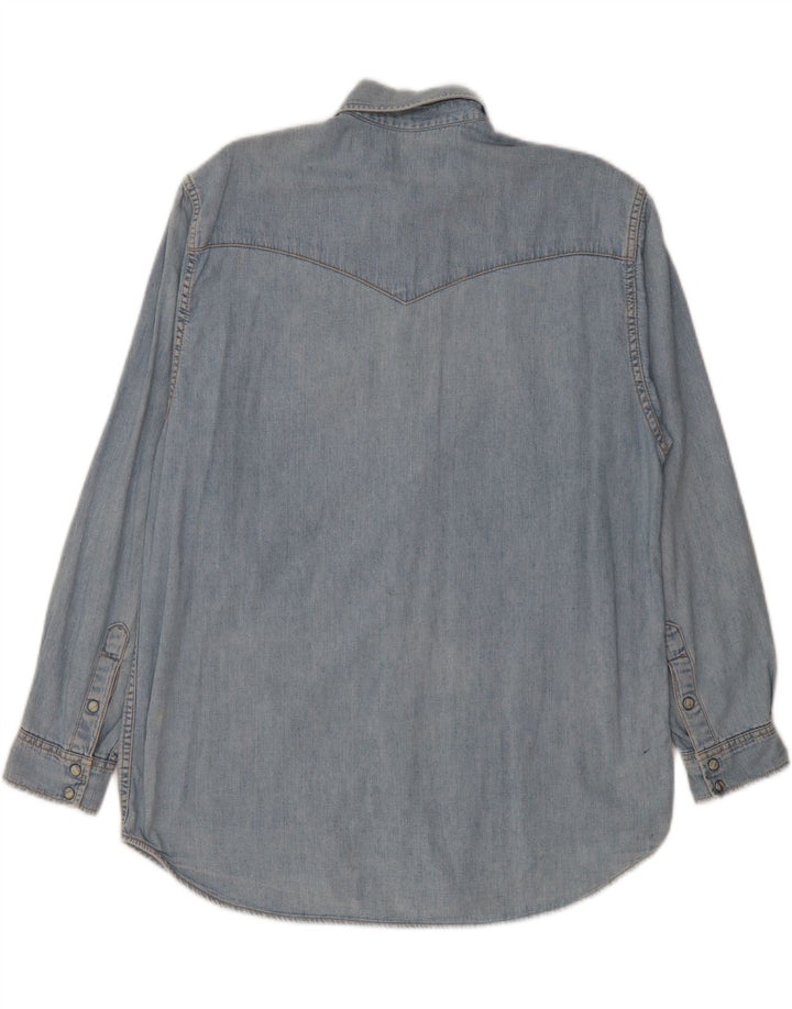 LEE Mens Denim Shirt Medium Blue Cotton