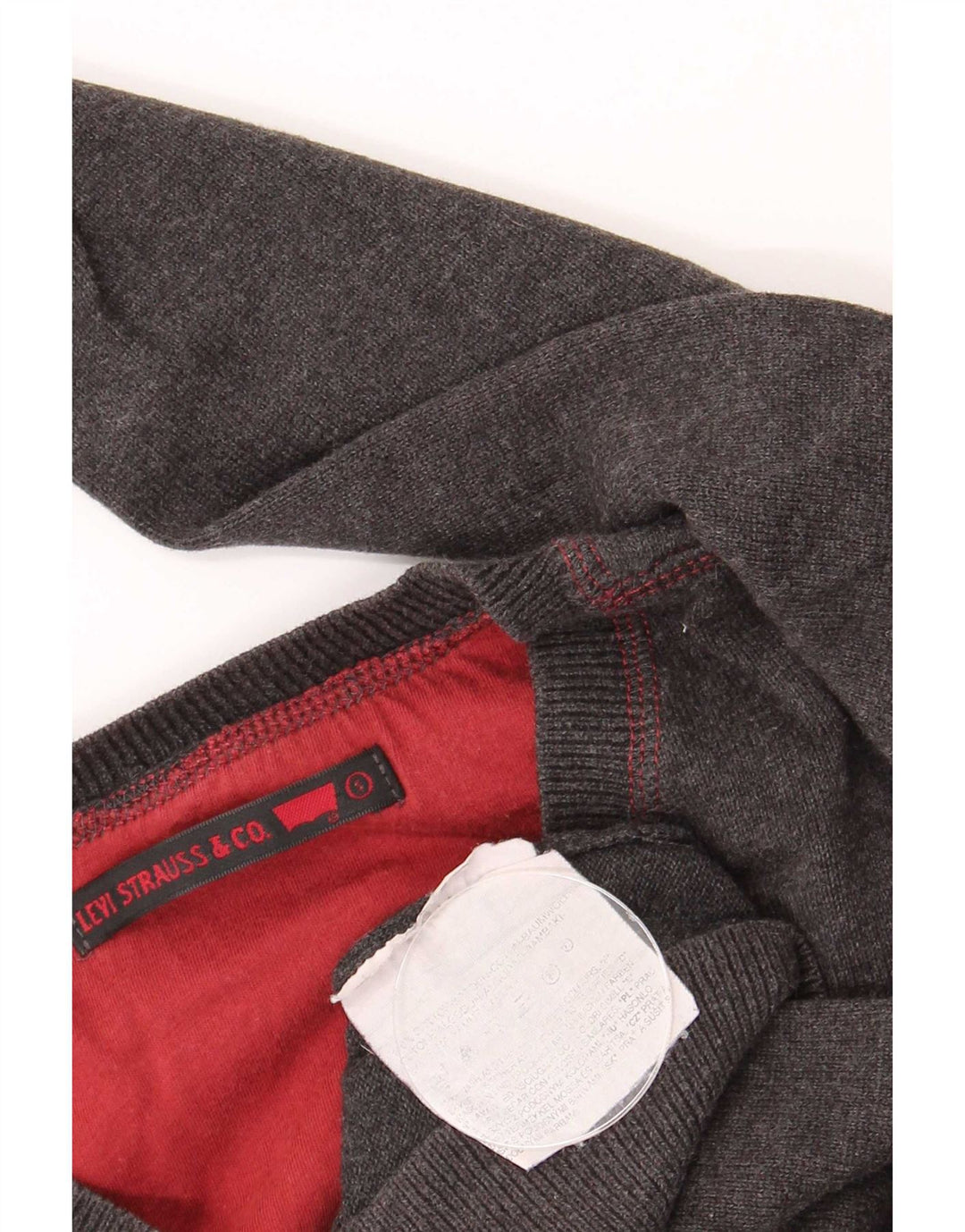 Levi's Herre V-hals sweater lille grå bomuld