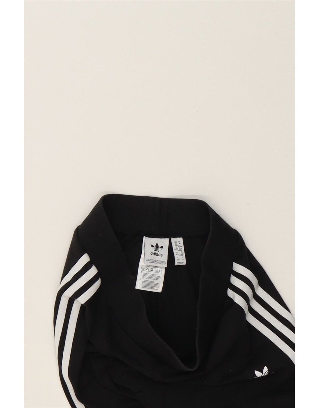 ADIDAS Womens Leggings UK 14 Medium Black Cotton Vintage Adidas and Second-Hand Adidas from Messina Hembry 