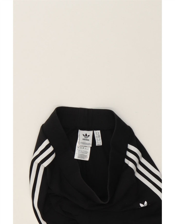 ADIDAS Womens Leggings UK 14 Medium Black Cotton Vintage Adidas and Second-Hand Adidas from Messina Hembry 