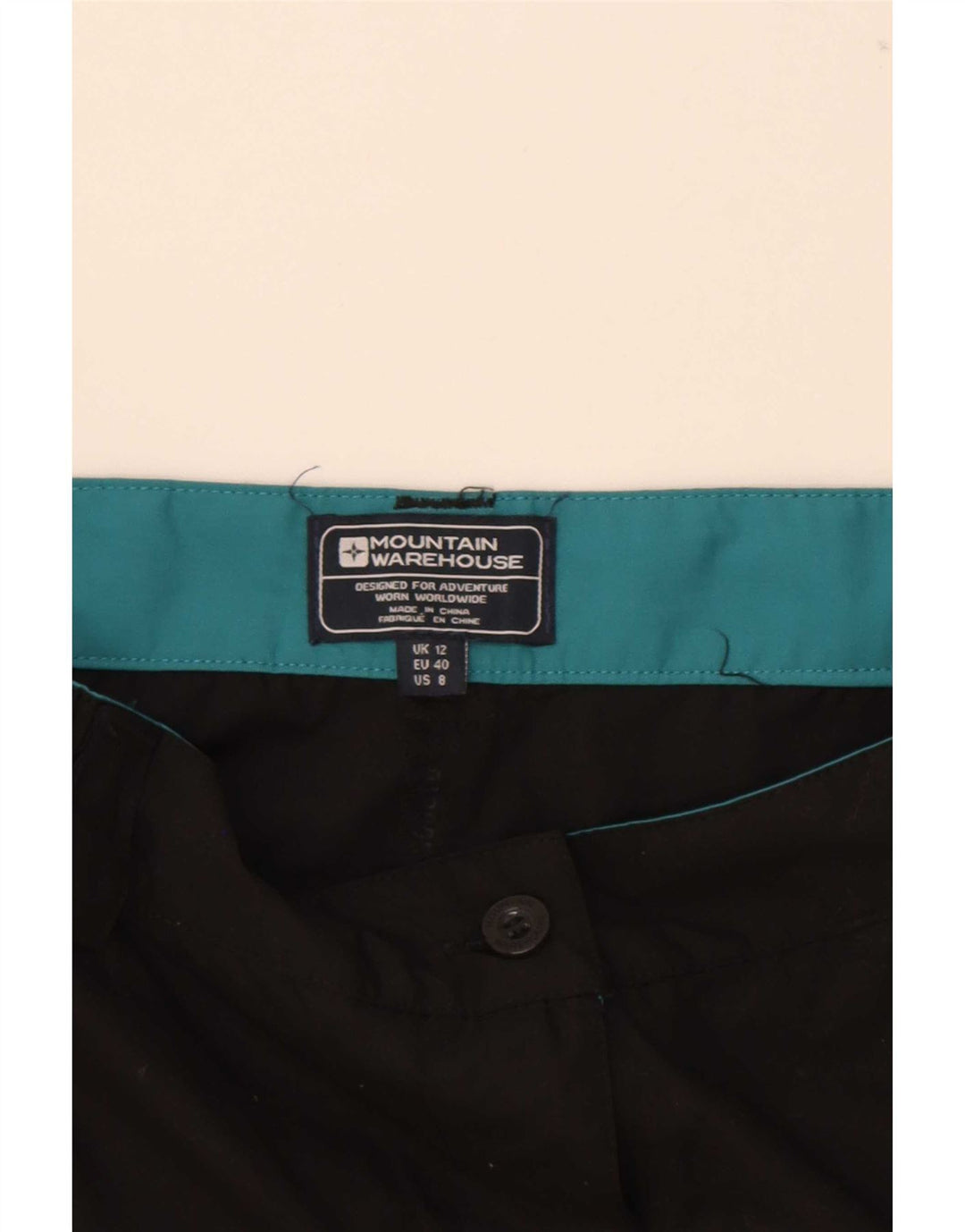 Mountain Warehouse Womens Casual Shorts UK 12 Medium W30 Black Polyester
