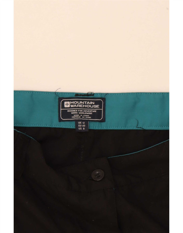 Mountain Warehouse Womens Casual Shorts UK 12 Medium W30 Black Polyester