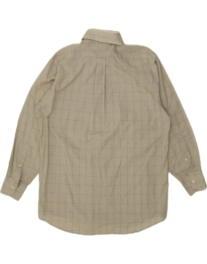 IZOD Mens Poplin Shirt Size 16 1/2 Large Grey Check Cotton Vintage Izod and Second-Hand Izod from Messina Hembry 
