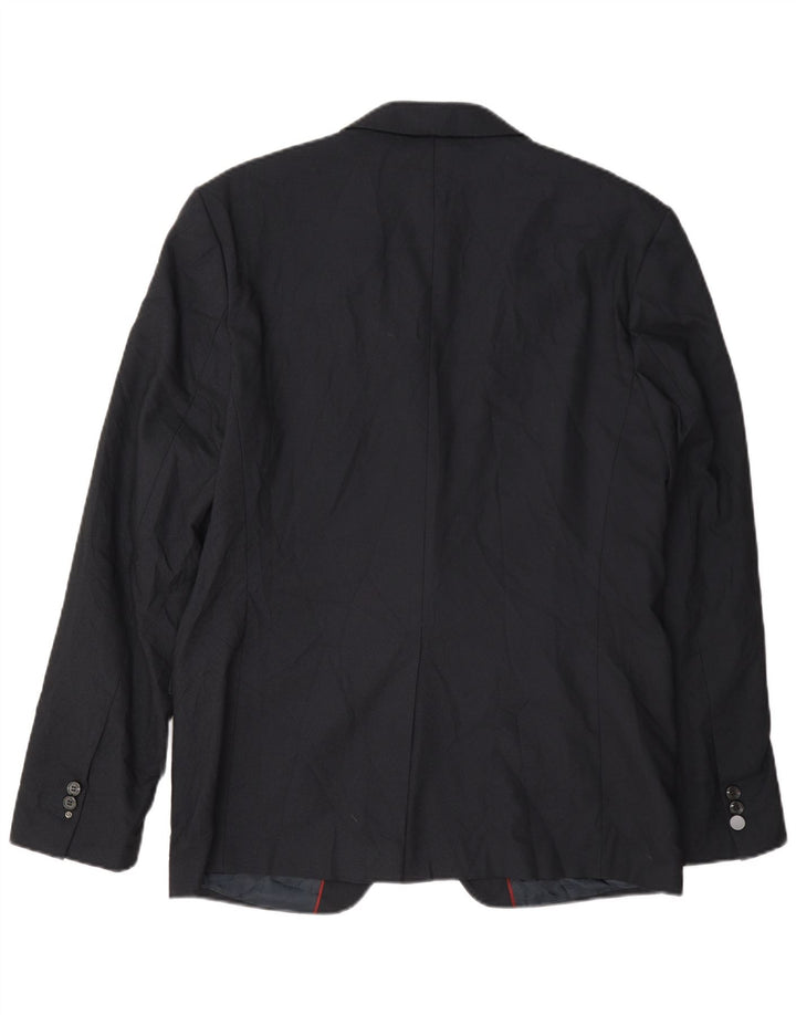 Zara Herre 2-knaps blazerjakke EU 52 Large Navy Blue