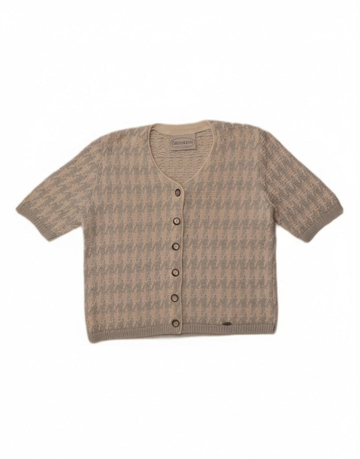 Giesswein dame cardigan sweater EU 38 Medium White Houndstooth