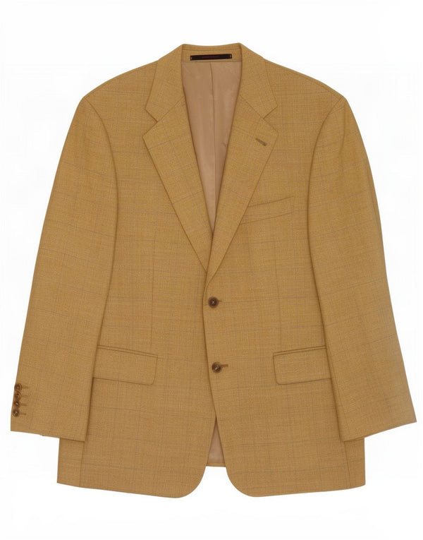 Pierre Cardin Herre 2-knaps blazerjakke UK 42 XL Gul Ternet Ny Uld