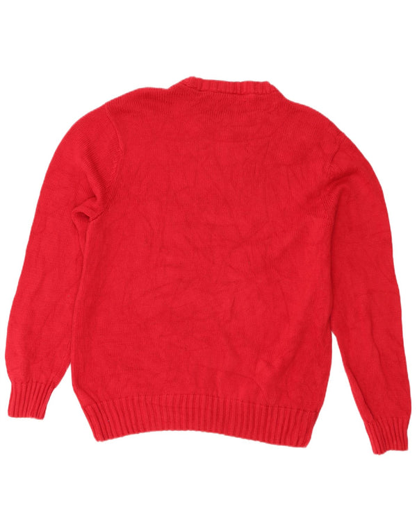 Chaps Herre Crew Neck Jumper Sweater Stor Rød Bomuld