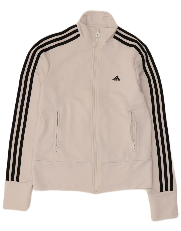Adidas træningsdragt topjakke til kvinder UK 12 Medium White Polyester