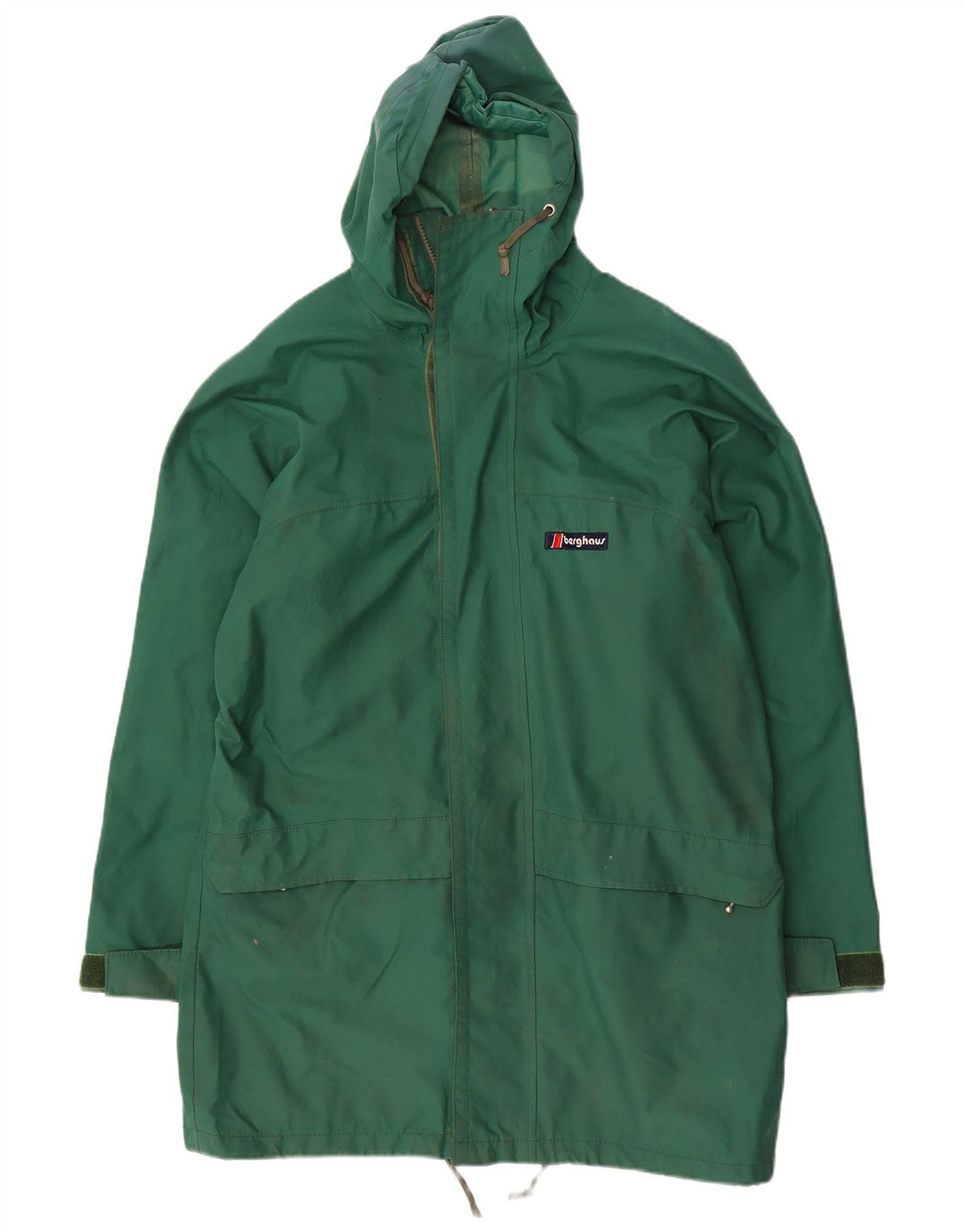 Berghaus Regnfrakke med hætte til mænd UK 38 Medium Green Nylon