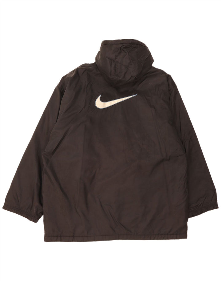 Nike Herre grafisk vindjakke med hætte UK 42/44 Stor sort polyester