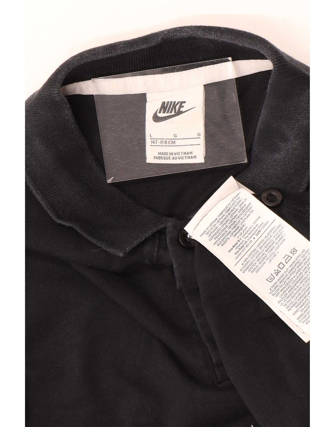Nike drenge poloskjorte 12-13 år stor sort bomuld