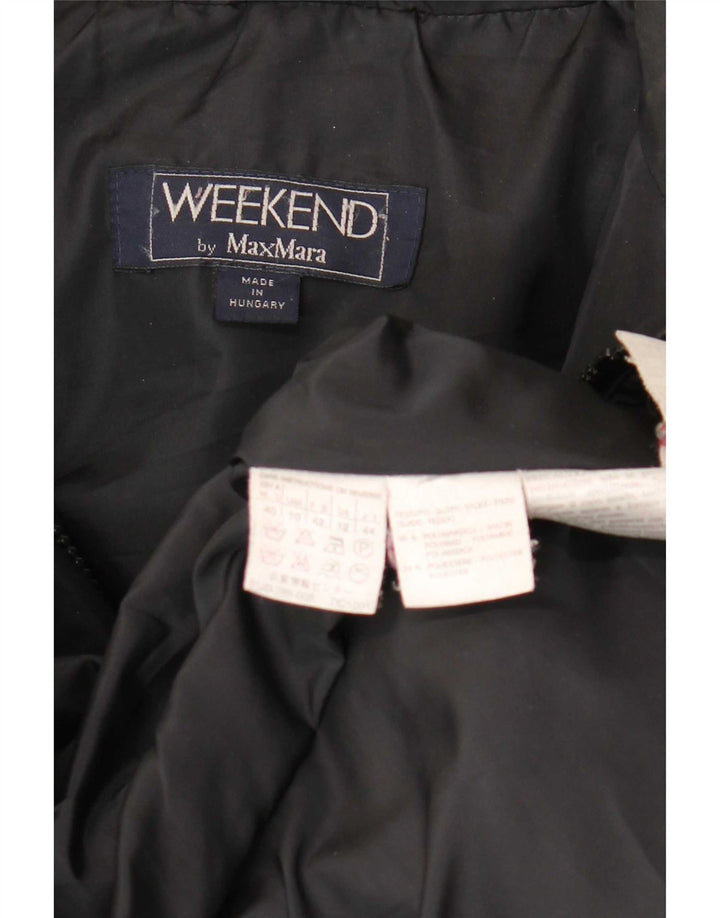 Max Mara Dame Weekend Oversized Polstret Frakke UK 12 Medium Sort Polyamid