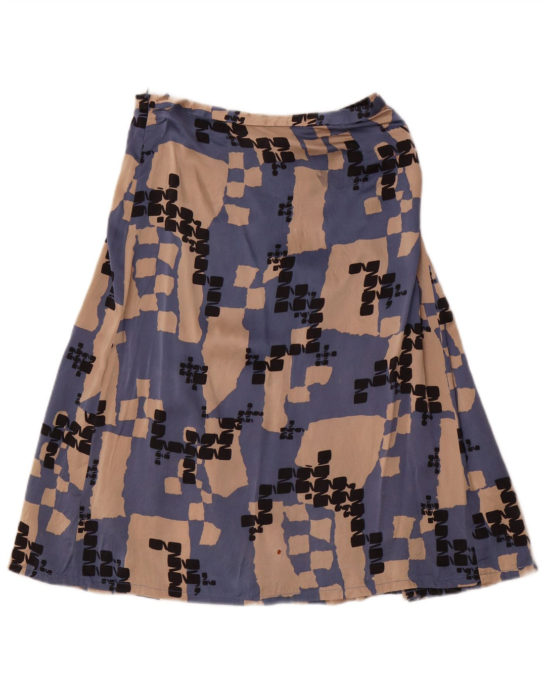 LES COPAINS Dame 2-delt nederdelsæt IT 42 Medium W28 Blå Geometrisk Silke