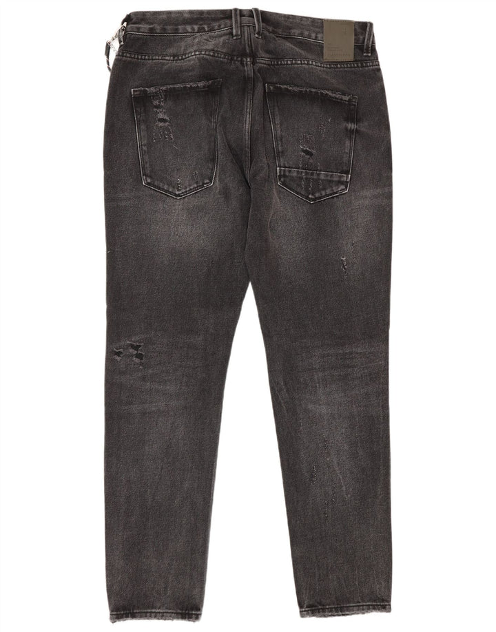 Gianni Lupo Herre Bruce Distressed Slim Jeans IT 48 Medium W34 L30 Grå