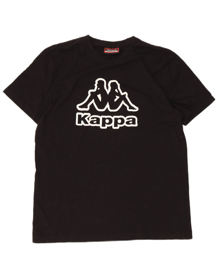 Kappa Dame Grafisk T-Shirt Top UK 16 Large Sort