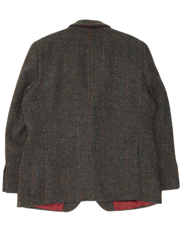 MARKS & SPENCER Herre 2-knaps blazerjakke EU 54 2XL Grøn ternet New Wool