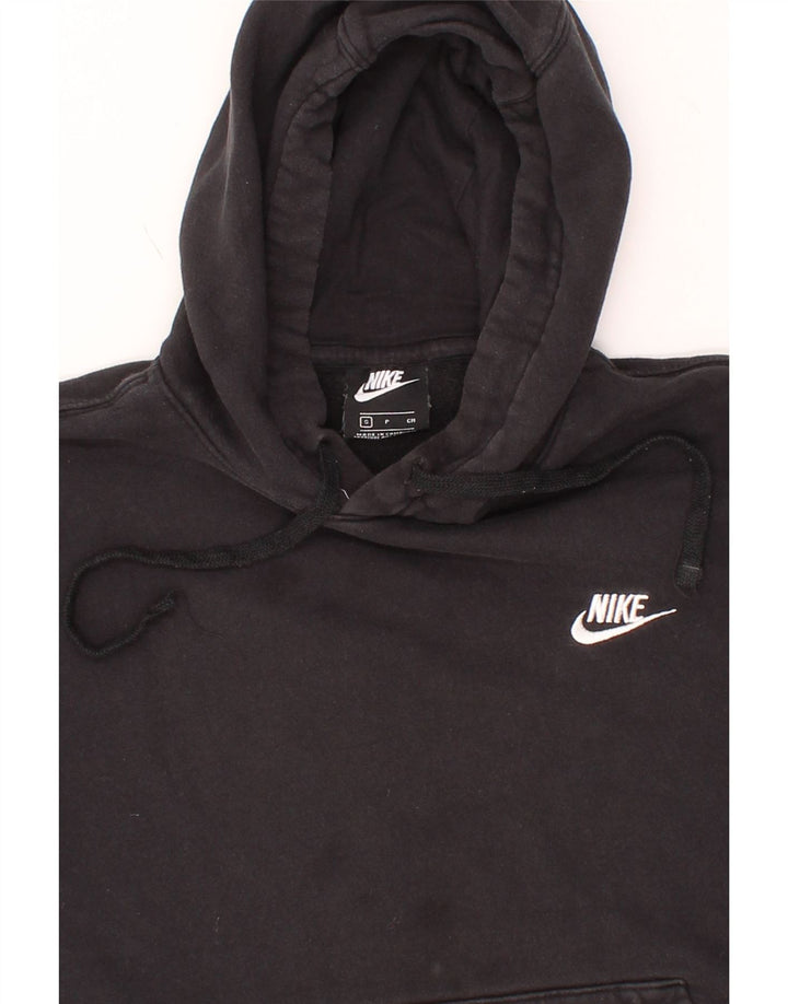NIKE Womens Oversized Hoodie Jumper UK 10 Small Black Cotton Vintage Nike and Second-Hand Nike from Messina Hembry 