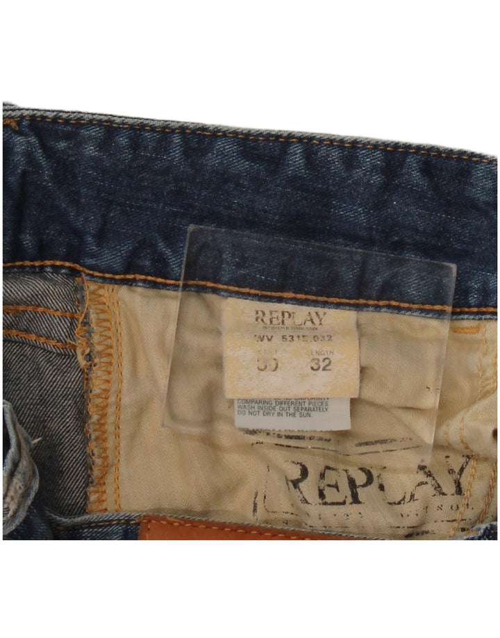 Replay Dame Bootcut Jeans W30 L32 Blå Bomuld