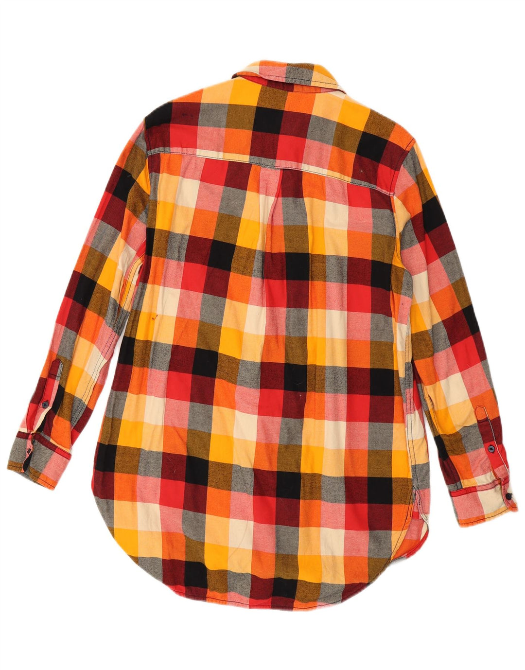 Benetton Womens Oversized skjortekjole UK 6 XS Flerfarvet ternet bomuld