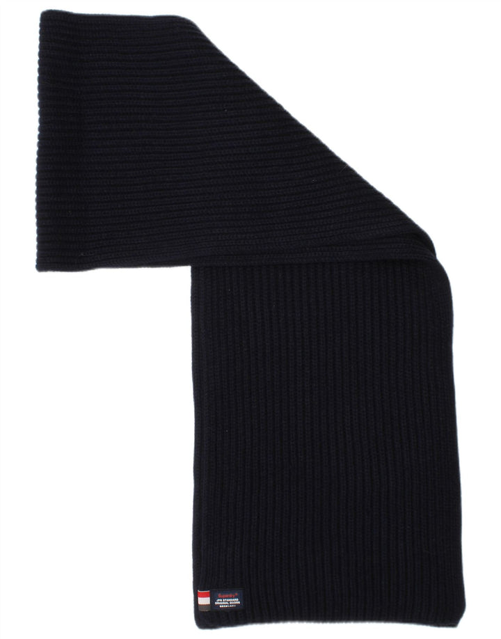 Superdry strikket rektangeltørklæde til mænd One Size marineblå akryl klassisk