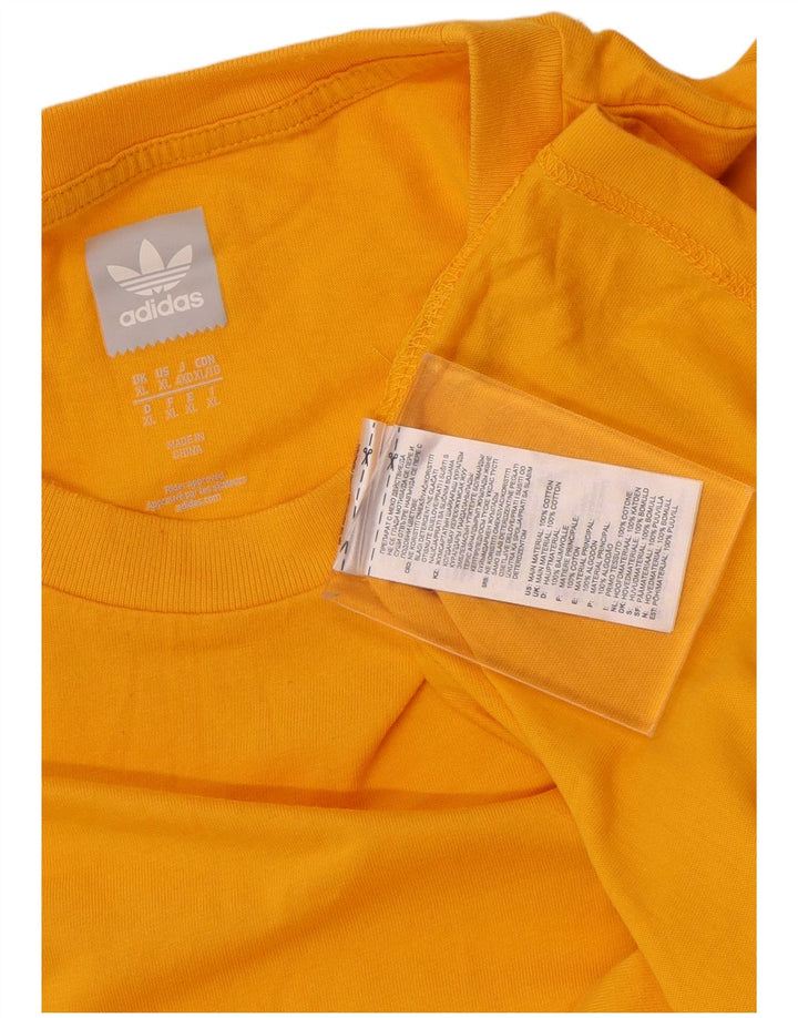 Adidas Herre T-Shirt Top XL Gul Bomuld