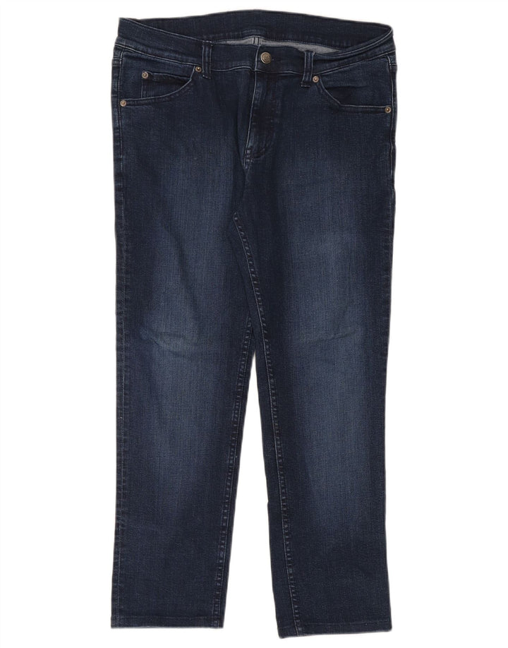 Billig mandag Dame Straight Jeans W32 L26 Marineblå Bomuld