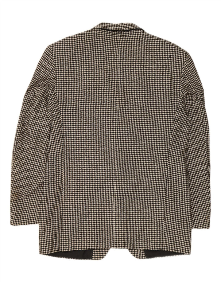 Marks & Spencer Herre lang blazerjakke UK 40 Medium Black Houndstooth