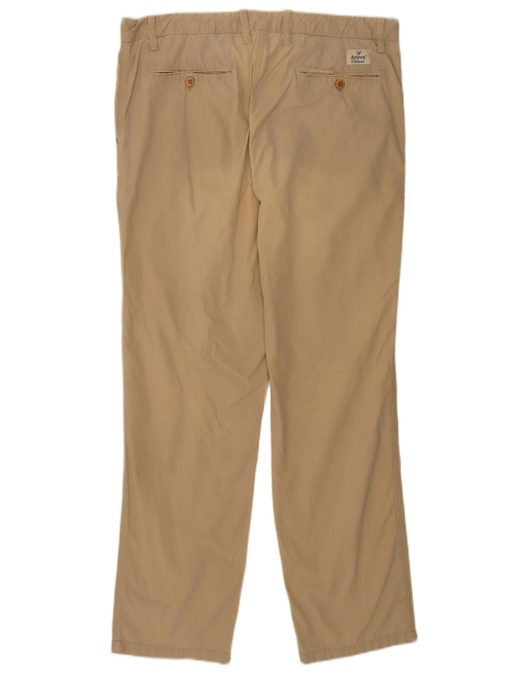 Avirex Herre Regular Chino Bukser W38 L32 Khaki Bomuld