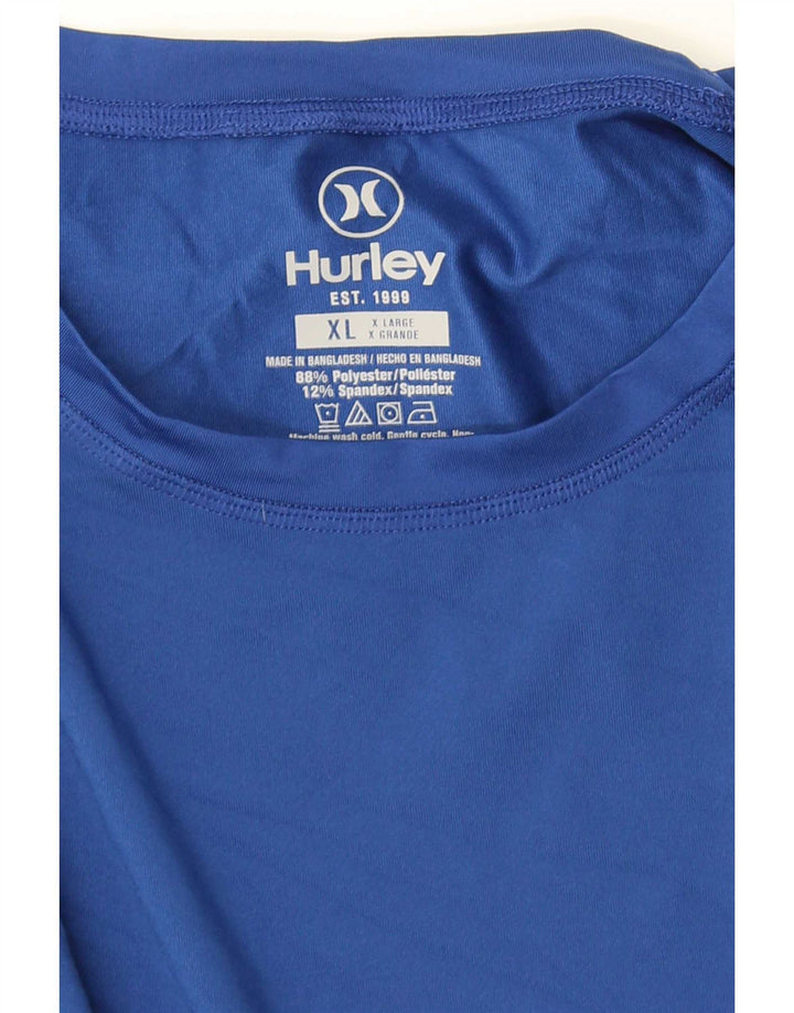 Hurley Herre Grafisk Top Langærmet XL Blå Polyester