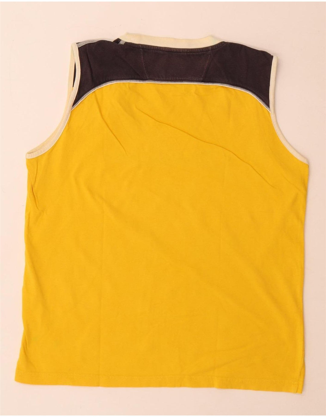 Champion Herre Grafisk Vest Top Stor Gul Colourblock Bomuld