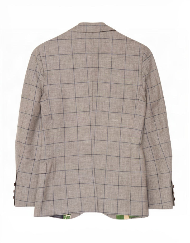 Joules Herre 2-knaps Slim Fit Blazer Jacket UK 34 XS Grå ternet uld